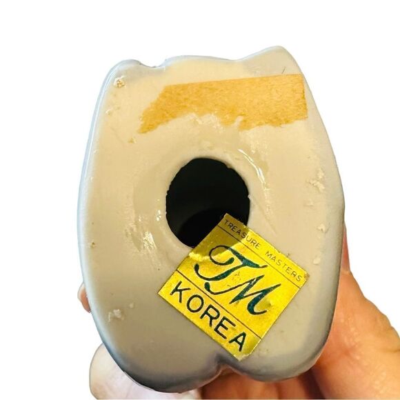 Vintage Blue Praying Children Ceramic Figurines Pair, Treasure Masters Korea - Picture 8 of 8